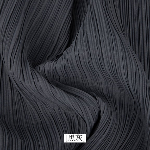XmhyTop-A Pleated Fabric Textured Decorative Stretch Pleated Design Cloth for Wedding Background DIY Projects Home Decor Photo Backdrop,1 Yard,Black Grey