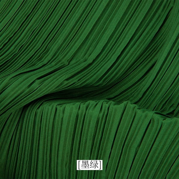 XmhyTop-A Pleated Fabric Textured Decorative Stretch Pleated Design Cloth for Wedding Background DIY Projects Home Decor Photo Backdrop,1 Yard,Dark Green