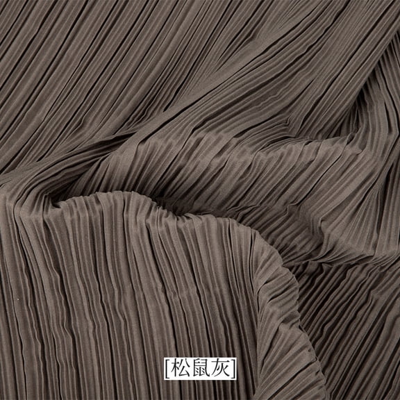 XmhyTop-A Pleated Fabric Textured Decorative Stretch Pleated Design Cloth for Wedding Background DIY Projects Home Decor Photo Backdrop,1 Yard,Grey Brown