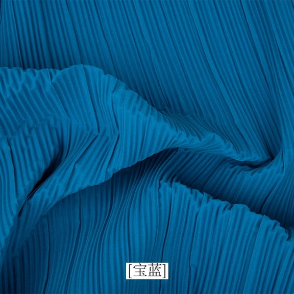 XmhyTop-A Pleated Fabric Textured Decorative Stretch Pleated Design Cloth for Wedding Background DIY Projects Home Decor Photo Backdrop,1 Yard,Blue A