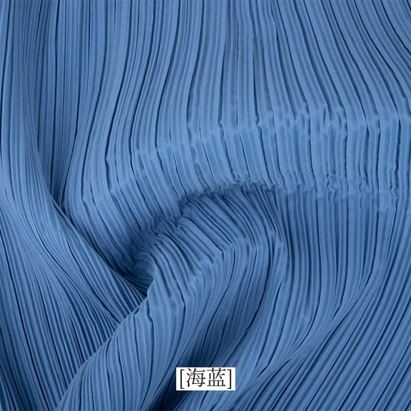 XmhyTop-A Pleated Fabric Textured Decorative Stretch Pleated Design Cloth for Wedding Background DIY Projects Home Decor Photo Backdrop,1 Yard,Blue