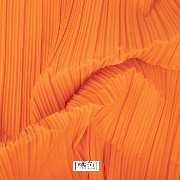 XmhyTop-A Pleated Fabric Textured Decorative Stretch Pleated Design Cloth for Wedding Background DIY Projects Home Decor Photo Backdrop,1 Yard,Orange