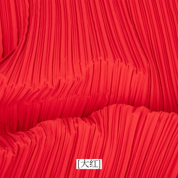 XmhyTop-A Pleated Fabric Textured Decorative Stretch Pleated Design Cloth for Wedding Background DIY Projects Home Decor Photo Backdrop,1 Yard,Red