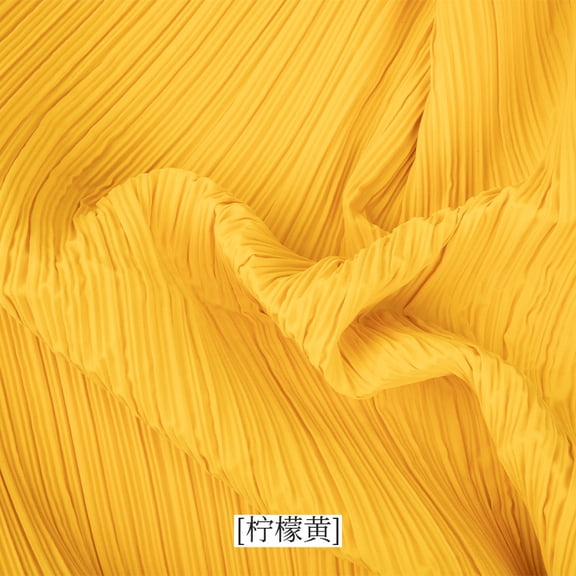 XmhyTop-A Pleated Fabric Textured Decorative Stretch Pleated Design Cloth for Wedding Background DIY Projects Home Decor Photo Backdrop,1 Yard,Yellow