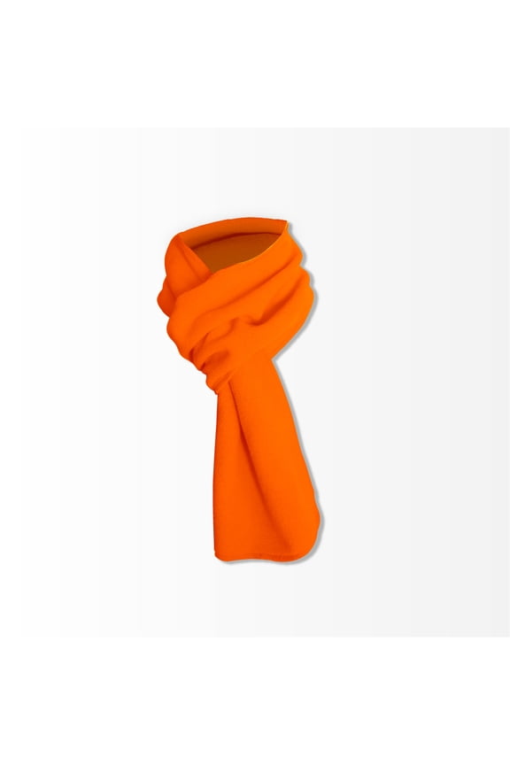 Polar Fleece Scarf Winter Warm Solid Color Scarf, Soft Cold Weather Scarf for Daily Casual Use, 1 Piece, Cold Weather Scarves Wraps,Orange