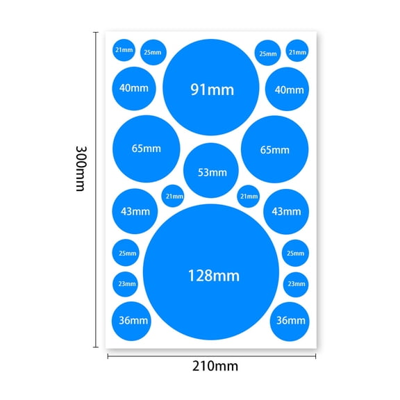 XmhyTop-A Polka Dots Stickers 20 Sheets Removable Adhesive Wall Stickers, Round Circle Wall Decals, Colorful Dot Wall Decor for Bedroom Living Room DIY Craft,Blue