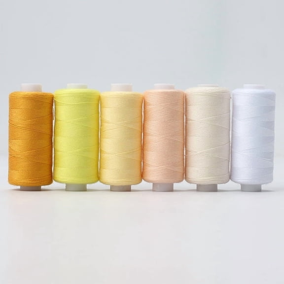 XmhyTop-A Quilting Thread 6-Piece Set, Durable Polyester Hand Quilting Thread, Suitable for Home Professional Quilting Projects, Essential Sewing Supplies,Light