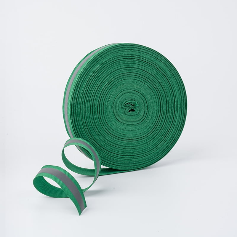 XmhyTop-A Reflective Ribbon Reflective Tape,Reflective Webbing,109 Yard Polyester Ribbon for Arts Crafts,Sewing Safety Decoration,Dark Green