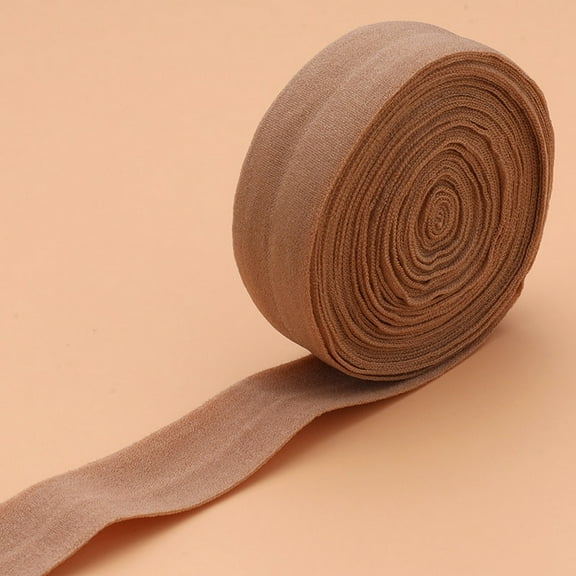 XmhyTop-A Ribbons 10 Yards Fold Over Elastic,Sewing Elastic,Stretch Elastic Ribbon,Craft Elastic Band for Hair Bow DIY Crafts,Brown