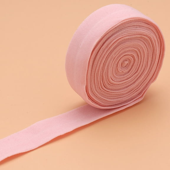 XmhyTop-A Ribbons 10 Yards Fold Over Elastic,Sewing Elastic,Stretch Elastic Ribbon,Craft Elastic Band for Hair Bow DIY Crafts,Light Pink