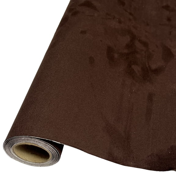 XmhyTop-A Self-Adhesive Suede Look Fabric 50*140cm Brown Self-Adhesive Fabric, Car Interior Fabric for Decoration, Suede Fabric with Strong Adhesion, 1 Piece