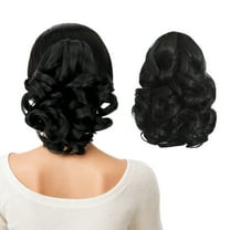 XmhyTop-A Short Ponytail Hair Extensions - Clip in Synthetic Ponytail Extension, Curly Ponytail Hairpiece, Soft Natural Look, 1 Piece,P01