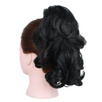 XmhyTop-A Short Wavy Ponytail Extension Claw Clip Synthetic Hairpiece Thick Hair Voluminous Wavy Ponytail, 1 Piece,S01