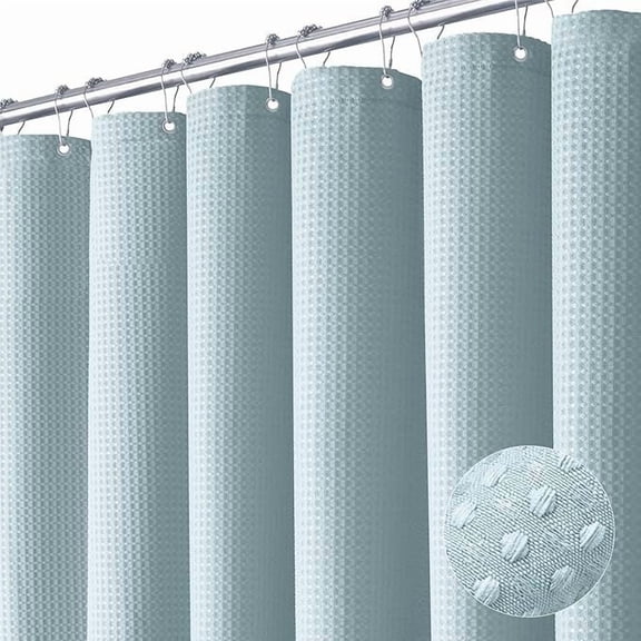 XmhyTop-A Shower Curtain Sets Modern Textured Shower Curtain, Premium Polyester, 150*180cm, Decorative Functional for Home Bathrooms, 1 Piece,Light Blue