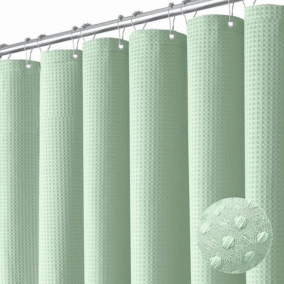 XmhyTop-A Shower Curtain Sets Modern Textured Shower Curtain, Premium Polyester, 150*180cm, Decorative Functional for Home Bathrooms, 1 Piece,Light Green