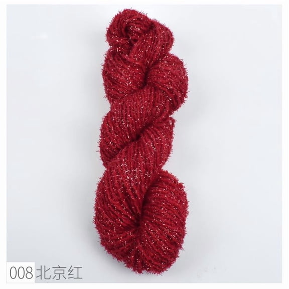 XmhyTop-A Sparkly Yarn 200g Knitting Yarn, Yarn Art Elegance Yarn, Soft Glitter Yarn for Scarves Sweaters , Lightweight Polyester Delicate Sparkle Yarn Crochet,S08