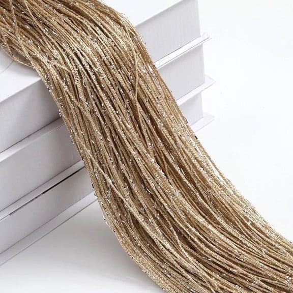 XmhyTop-A String Door Curtains 2 Pack 100*200cm Boho Doorway Curtains, Polyester Decorative Curtains for Home Privacy Room Division, Backgrounds Decor,Champagne