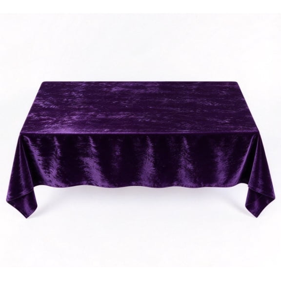 XmhyTop-A Tablecloth, Soft Velvet Tablecloth, Reusable Decorative Table Cover for Wedding, Banquet, Party, Event Holiday Decoration, 1Piece, 160 x 160 cm,Drak Purple
