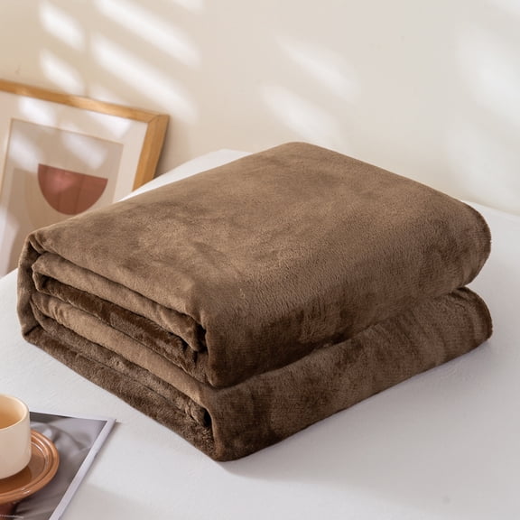 XmhyTop-A Throw Blanket Brown Velvet 100x150cm Throws - Soft Decorative Accent for Chair, 1 Piece