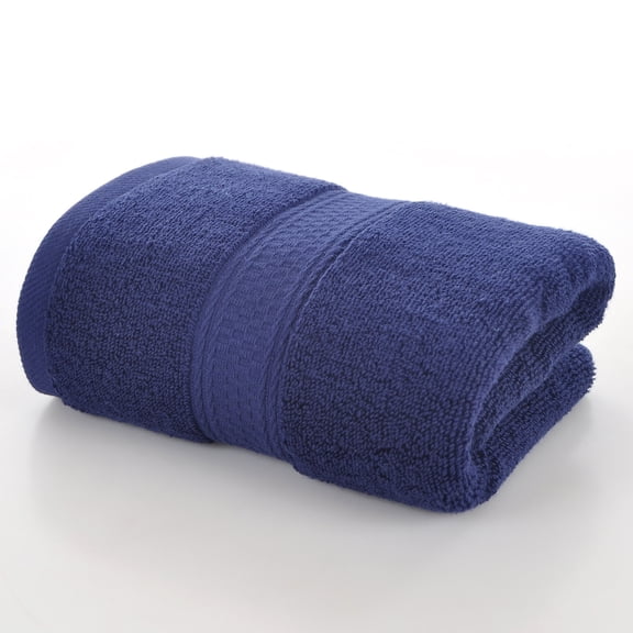 XmhyTop-A Towels, 2 Pack 70*40cm Washcloth Soft Cotton Guest Towels, Absorbent Bathroom Accessories for Daily Use Facial Cleansing,Dark Blue