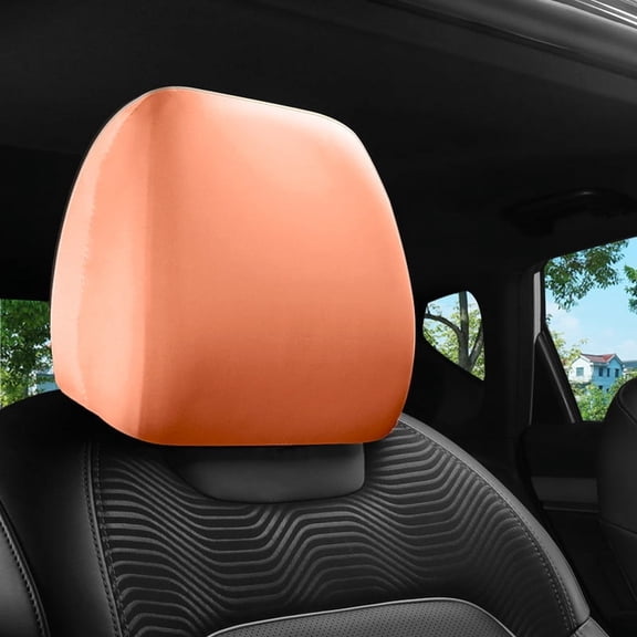 XmhyTop-A Universal Flexible Car Headrest Cover Reusable Anti-Dirty Seat Protector,Orange