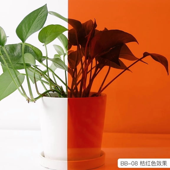 XmhyTop-A Window Films 50*100cm 1 Piece PET Window Film, Decorative Window Film for Home Office Bathroom Glass Door Privacy Holiday Decoration,Orange