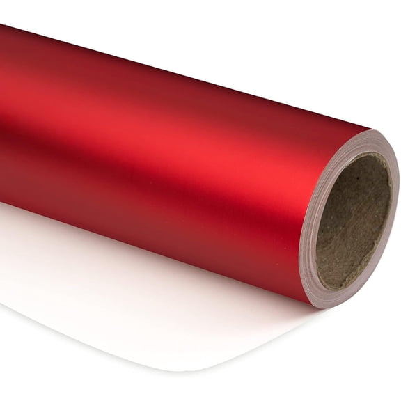 XmhyTop-A Wrapping Paper 3 Yards Solid Color Gift Wrap, 43cm Wide Roll for Birthday Christmas Wedding, Craft Wrapping Paper for DIY,Red