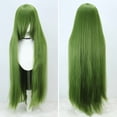 thumbnail image 1 of XmhyTop Anime Fashion Women's Long Straight Wig, 39 Inches Length, Perfect for Anime Character Cosplay & Daily Styling, Grass green, 1 of 4