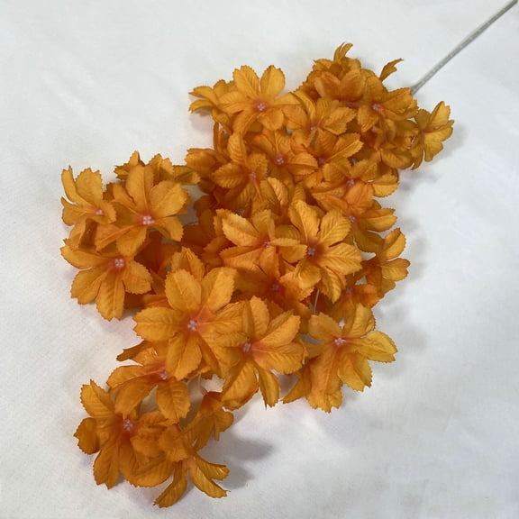 XmhyTop Artificial Orange flower - 2 Pcs Silk Flowers, 34.65*2.95*34.65 Inch, Realistic Artificial Flowers for Outdoors or Indoor, Perfect for Home, Garden, Wedding Decor, easy to Maintain.