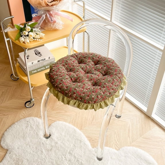 XmhyTop Bohemian Style Round Cushion, Thick & Comfortable Seat Pad, 17.71 x 17.71 Inch, Ideal for Garden, Terrace, Home, Kitchen & Office Spaces (Style G)