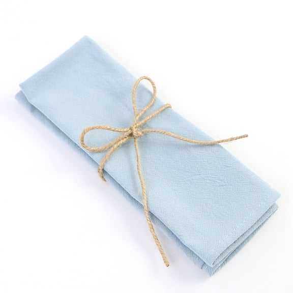 XmhyTop Cotton Napkins 2pcs Soft Dinner Napkins Cloth 11.81"×17" Rustic Table Napkins for Wedding Party Table Decoration,Light Blue