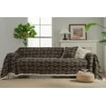 thumbnail image 1 of XmhyTop Couch Cover Polyester Sofa Covers Sofa Towel Cover for Living Room Sofa Easy Fit Washable Furniture Sofa Protector 70.87*165.35inch (Brown), 1 of 5