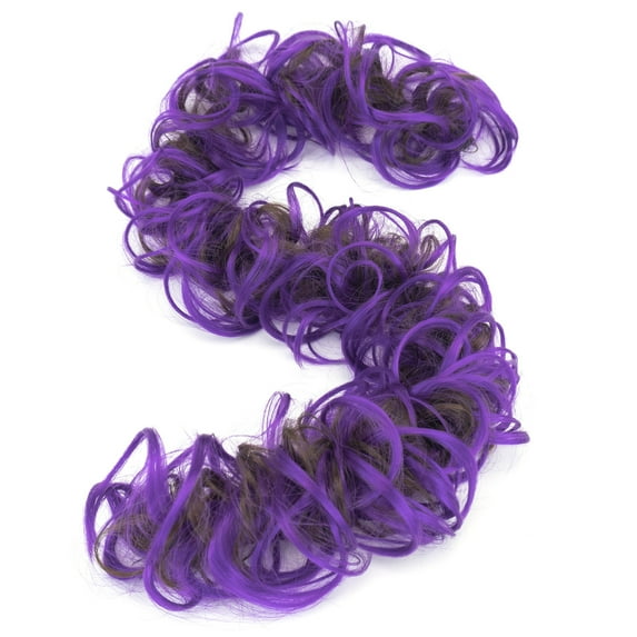 XmhyTop Curly Messy Updo Hairpiece, Heat-Resistant Synthetic Fibres Hair Wrap, Ideal for Daily Styling & Special Occasions, Purple