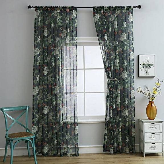 XmhyTop Curtains Sheer - Texture Sheer Window Covering, Light & Airy Privacy Sheer Panels for Bedroom Living Room Patio Glass Door2pcs51.2*39.4inA24