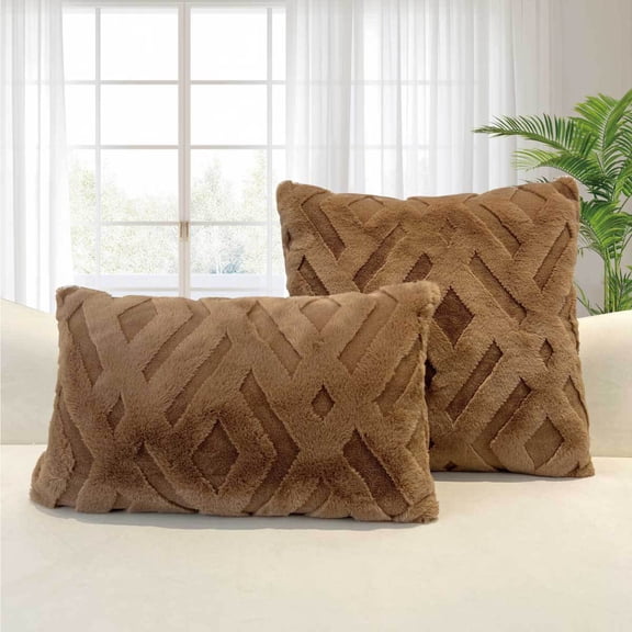 XmhyTop Decorative Pillow, Bed Accent Pillows 45*45cm, Pillow Decorative for Sofa with Soft Plush Cover & PP Cotton Filling, 1 Piece Soft Throw Pillow, Cozy & Versatile Home Decor，khaki