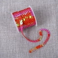 thumbnail image 1 of XmhyTop Flat Sequin Strip 6mm 5yards Flat Sequins Trim String Sequins Ribbon Metallic Shiny Trim Sewing String for Mermaid Crafts Embellishments Halloween Costume - 10pcs,Red AB, 1 of 4