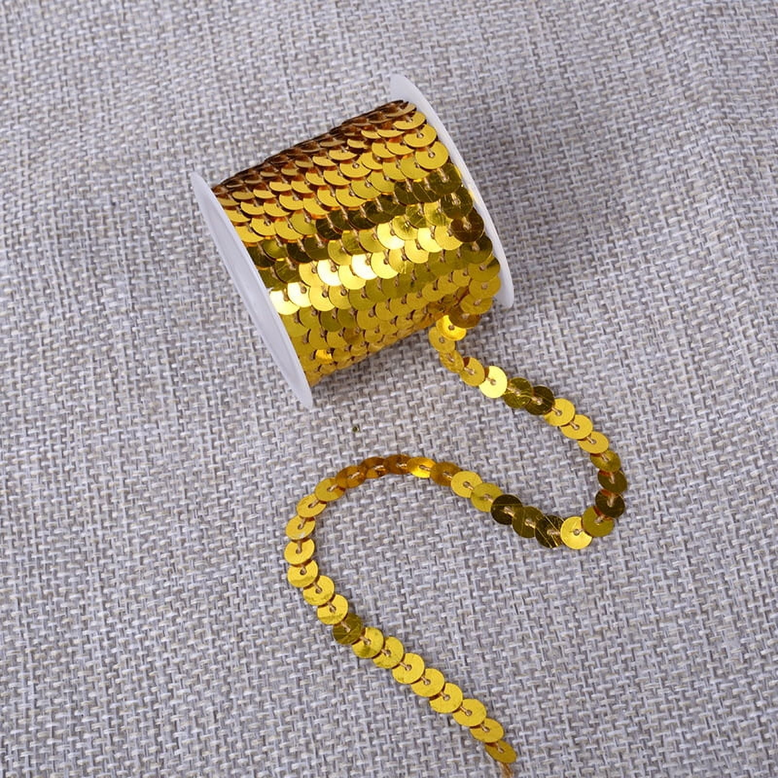 XmhyTop Flat Sequin Strip 6mm 5yards Flat Sequins Trim String Sequins ...