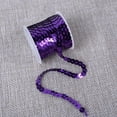 thumbnail image 1 of XmhyTop Flat Sequin Strip 6mm 5yards Flat Sequins Trim String Sequins Ribbon Metallic Shiny Trim Sewing String for Mermaid Crafts Embellishments Halloween Costume - 10pcs,Purple, 1 of 4