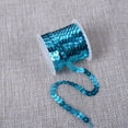 thumbnail image 1 of XmhyTop Flat Sequin Strip 6mm 5yards Flat Sequins Trim String Sequins Ribbon Metallic Shiny Trim Sewing String for Mermaid Crafts Embellishments Halloween Costume - 10pcs,Blue, 1 of 4