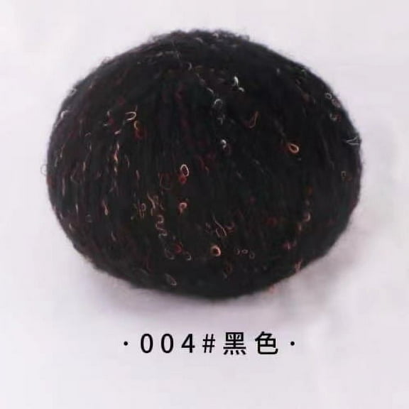 XmhyTop Light Worsted Yarn Craft 4Roll, 524yds/200g，Super Soft Fluffy Blend for Knitting and Crocheting Multicolor Hats, Shawls, Garments, Blankets，Black