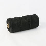 XmhyTop Macrame Cord 2mm x 110yards Natural Macrame Cotton Rope Colored Macrame Rope Soft Cotton Cord Macrame Supplies Craft Rope Macrame Yarn for Plant Hanger Wall Hanger  Black