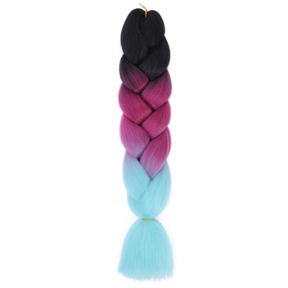 XmhyTop Rainbow Gradient Braiding Hair, 3Tone Synthetic Fiber Braid-In Extensions, 3Pcs 24in Real Soft Hair Supplies for Braiding Styling, C38#G