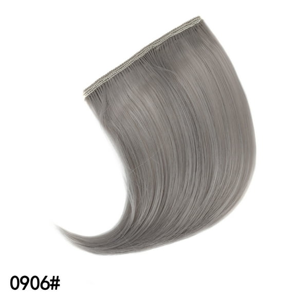 XmhyTop Seamless Clip-In Colorful Fringe Bangs Hairpiece - Easy-To-Wear Hair Extensions, Grey