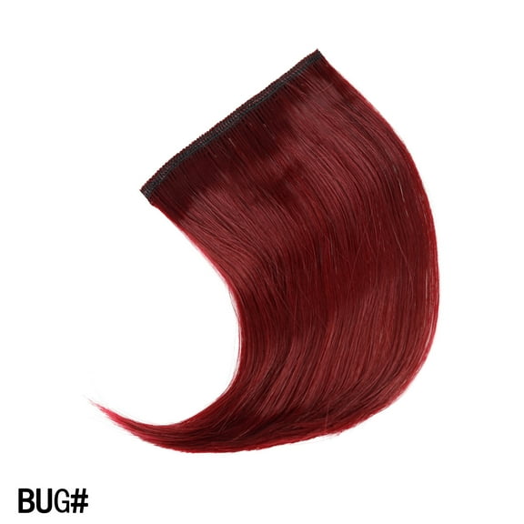 XmhyTop Seamless Clip-In Colorful Fringe Bangs Hairpiece - Easy-To-Wear Hair Extensions, Wine Red
