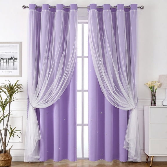 XmhyTop Simplicity style Perforated Curtain Treatments,Shading Curtain Suitable for Bedroom,Living Room,Kitchen1 Panels 84.2" L x 52" WA77