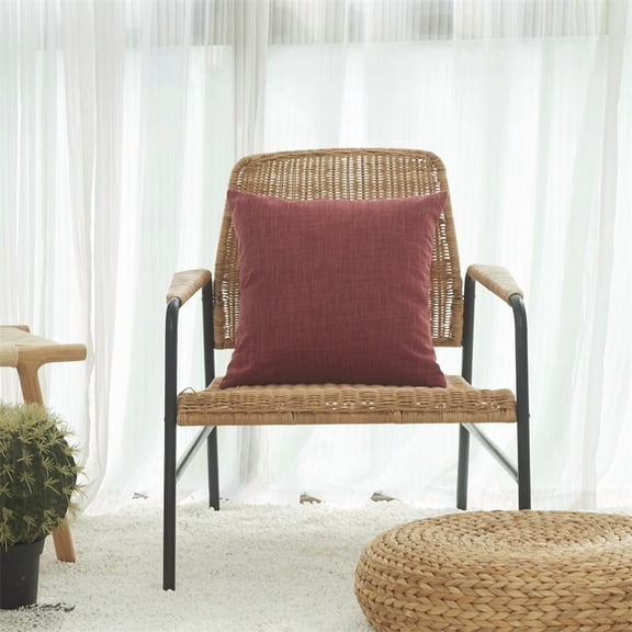 XmhyTop Small Pillows Decorative 2 Pack, 45x45cm Dark red- Decorative Pillows with Linen-Cotton Cover & Polyester Filling, Soft & Breathable for Home Decor.