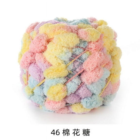 XmhyTop Soft Plush Wool Acrylic Fancy Loop Yarn for Doll Hair Making,Crochet Knitting,Needle Felting Doll Hair | Curly Hair Coils of Wool Felt Carded Sheep Wool,Roving,Fiber(100gA303)