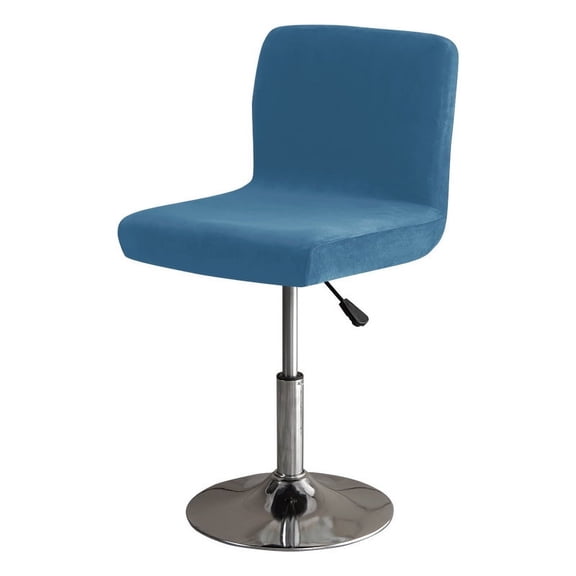 XmhyTop Stretch Velvet Washable Covers: Ideal for Bar Stools and High Chairs-Blue