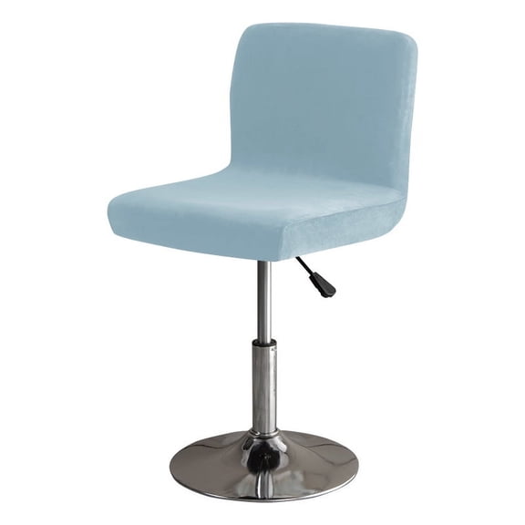XmhyTop Stretch Velvet Washable Covers: Ideal for Bar Stools and High Chairs-Light Blue