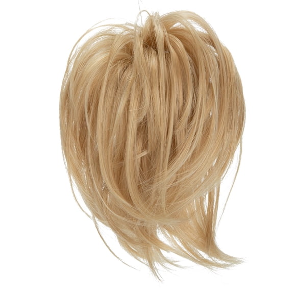 XmhyTop Textured Messy Updo Hair Bun, Adjustable Chignon Bun for Natural-Looking Style, Versatile Synthetic Hair Scrunchies for Women & GirlsGolden Blonde B